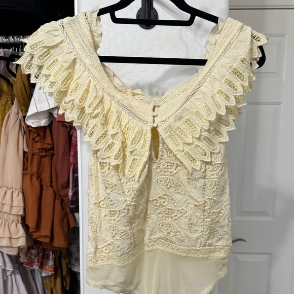 Intimately Free People Oh Cheri Scalloped Lace Bodysuit. NWT. Size Medium - Picture 5 of 7